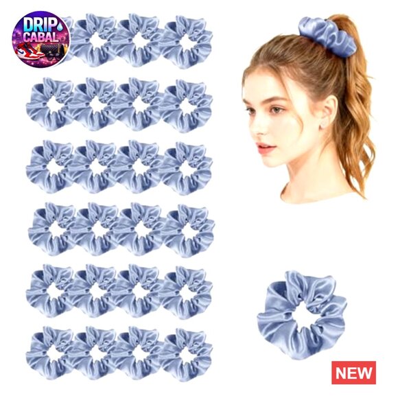 Satin Scrunchies Silky Hair Ties Ponytail Holders 24 Pack Elegant Hair main image 4